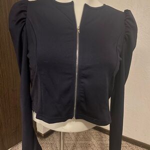 Elegant Navy Long Sleeve Top